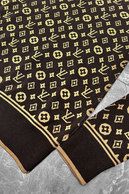 Классический джемпер Louis Vuitton Monogram all over - Brown / Beige