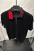 Поло чёрного цвета Hugo Boss intarsia-logo
