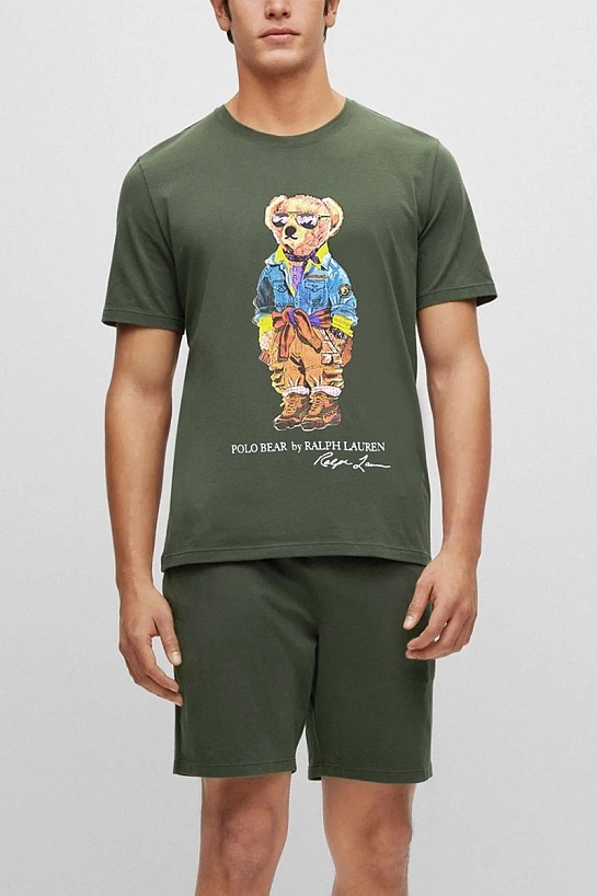 Мужская футболка Роlо Ralрh Lаurеn "Bear" - Green