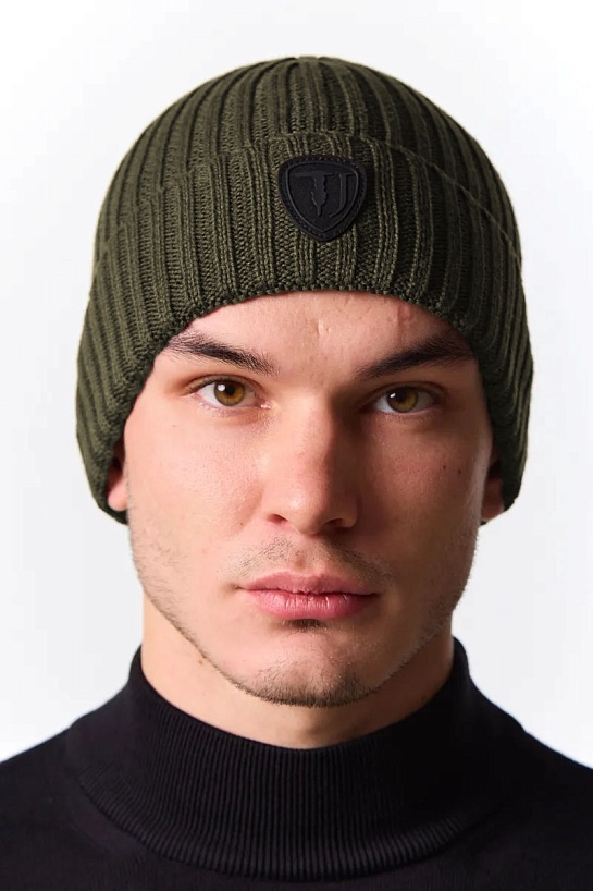 Мужская шапка Trussardi logo-patch - Khaki