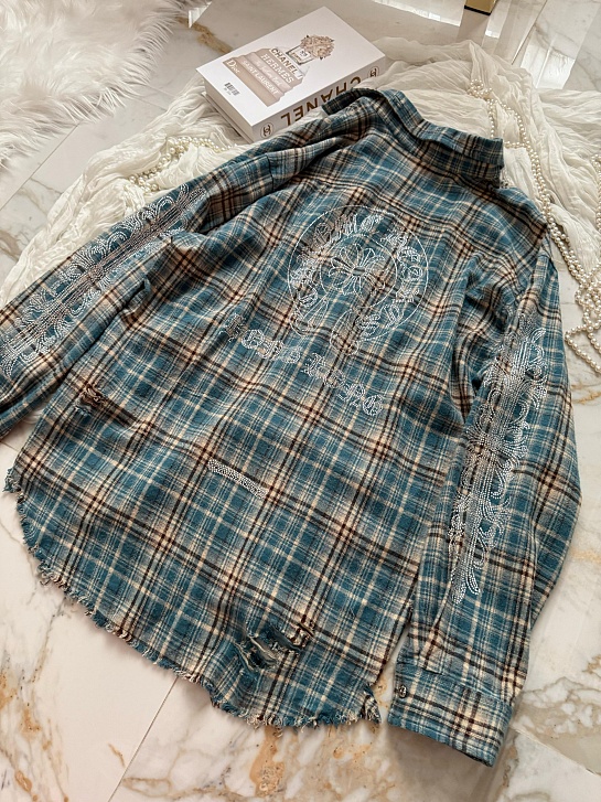 Женская рубашка в клетку Chrome Hearts