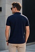 Мужское тёмно-синее поло Hugo Boss classic badge