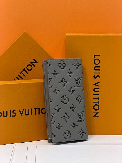 Кожаный бумажник Louis Vuitton Brazza premium 10x19x2 см   