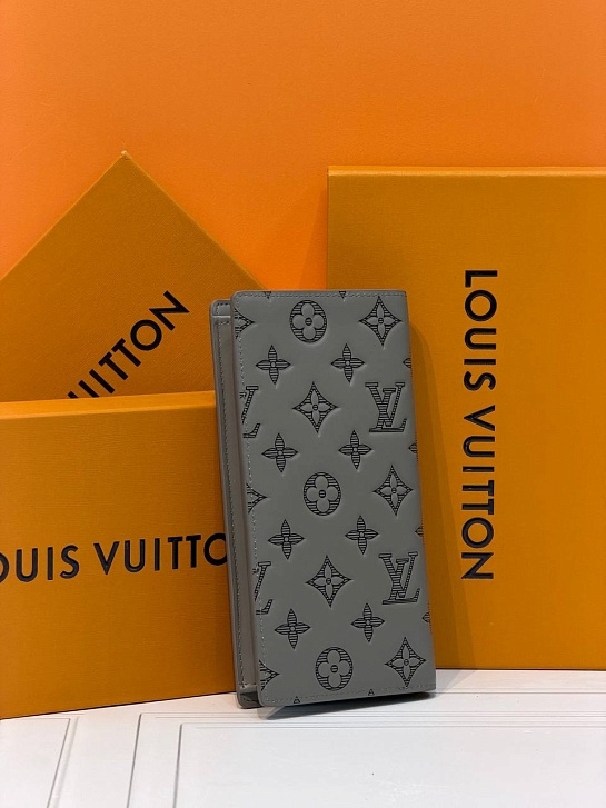 Кожаный бумажник Louis Vuitton Brazza premium 10x19x2 см