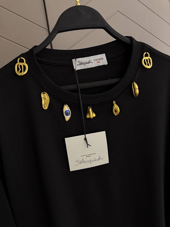 Женская базовая футболка Schiaparelli premium - Black