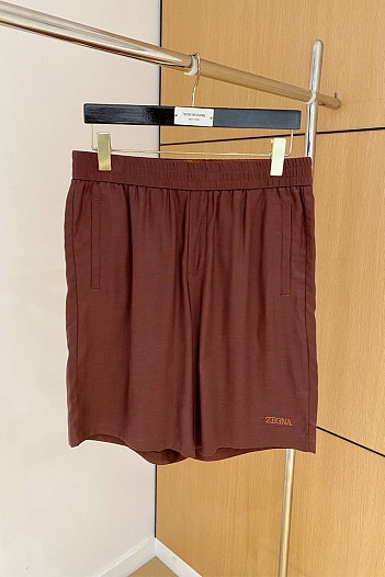 Шорты бордового цвета Zegna premium   