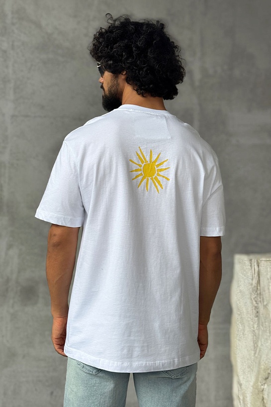 Белая оверсайз футболка Givenchy 4G Sun Print