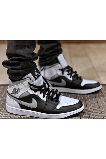 Кроссовки Nike Air Jordan 1 Mid - White / Shadow   