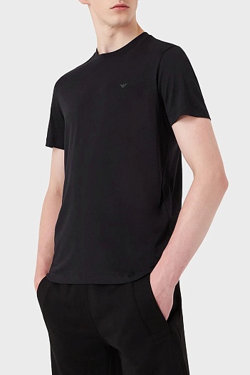 Мужская чёрная футболка Emporio Armani   