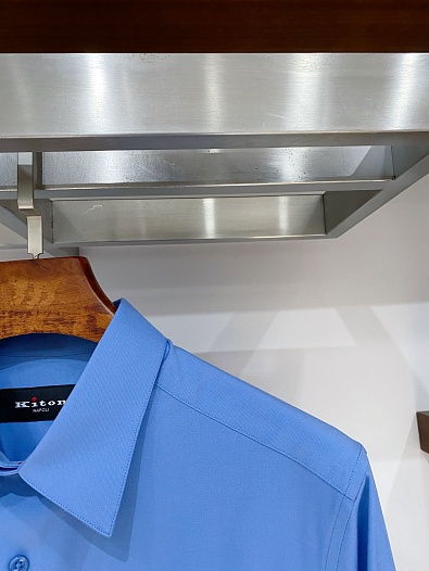 Мужская синяя рубашка Kiton premium   