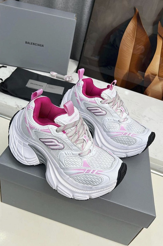 Женские кроссовки Balenciaga 10XL premium  - Pink / White