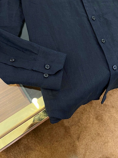 Льняная рубашка Dolce & Gabbana Premium - Navy   