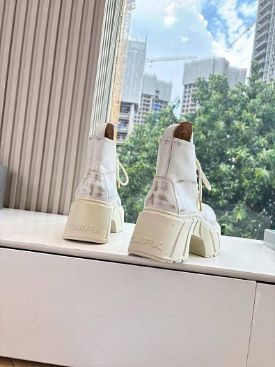 Женские кожаные ботинки на платформе SMFK premium   