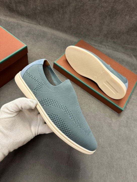 Мужские текстильные лоферы Loro Piana