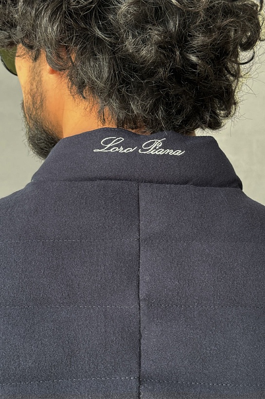 Мужской синий жилет Loro Piana
