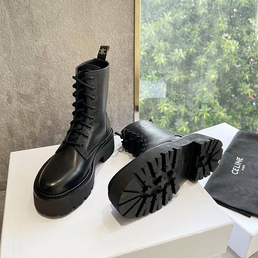 Женские кожаные ботинки Celine Premium   