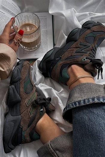 Кроссовки New Balance 9060 - Brown / Dark Green   