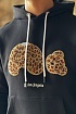 Мужское худи Palm Angels Leopard Teddy Bear - Black