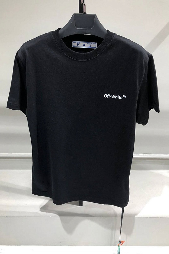 Оверсайз футболка Off-White Wave Diag print - Black