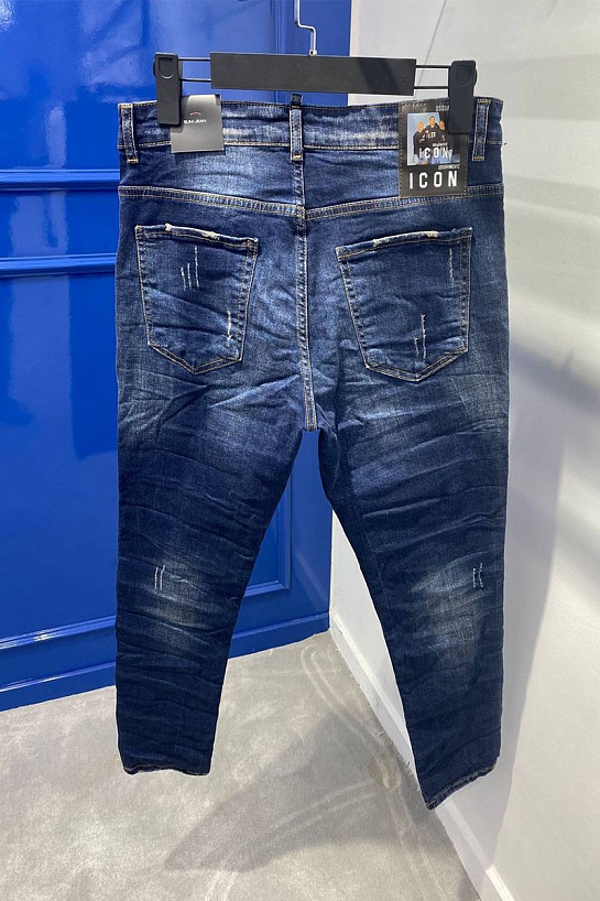 Мужские синие джинсы Dsquared2 x Ibrahimovic "ICON"