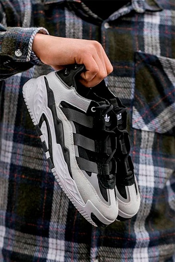 Кроссовки Adidas Niteball - Black / White / Grey   