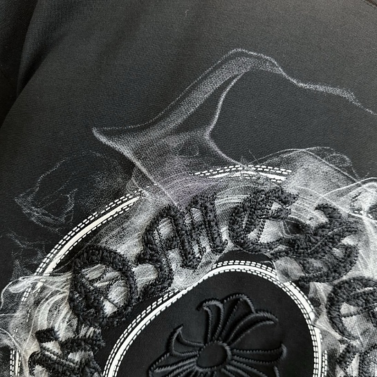 Чёрная оверсайз футболка Chrome Hearts Premium