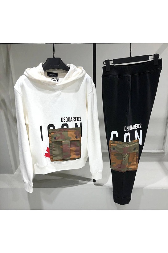 Мужские чёрные штаны Dsquared2 ICON cargo-pocket