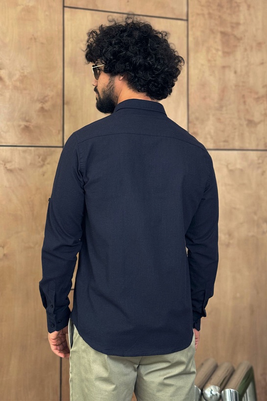 Мужская рубашка Роlо Ralрh Lаurеn тёмно-синего цвета