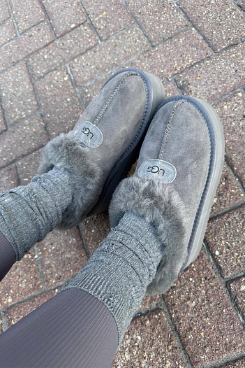 Женские ботинки с мехом UGG Mate Revival - Grey   