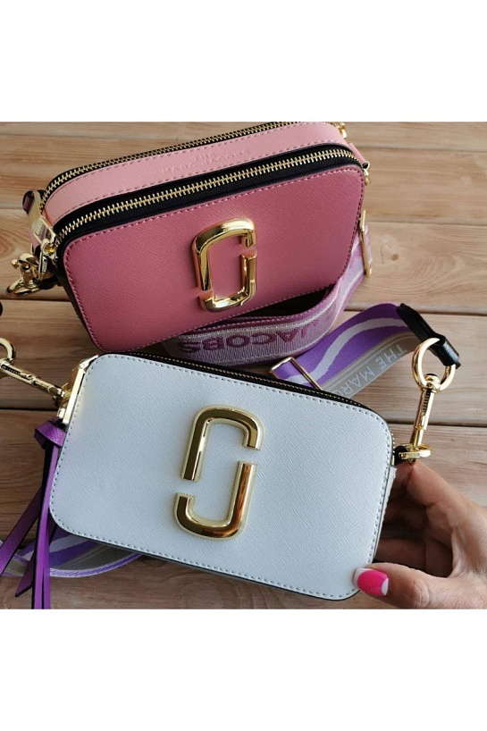 Кожаная сумка Marc Jacobs 25x16 см - Crimson