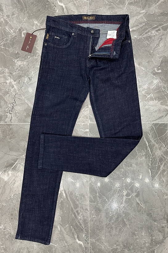 Джинсы тёмно-синего цвета Loro Piana regular fit