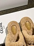 Женские меховые шлёпанцы Celine Triomphe premium