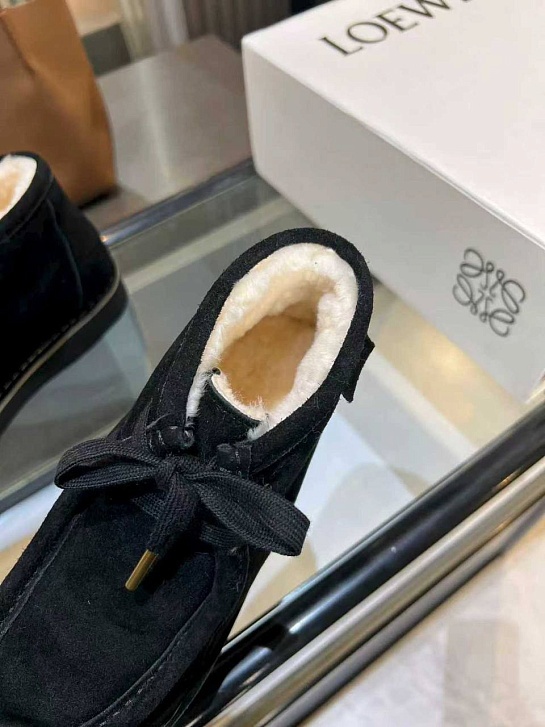 Женские ботинки с мехом Loewe premium - Black