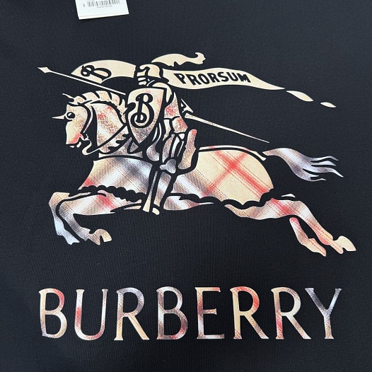 Мужская чёрная футболка Burberry premium   