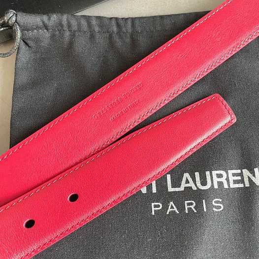 Кожаный ремень Yves Saint Laurent (ширина 3 см)   