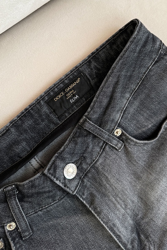 Мужские серые джинсы Dolce & Gabbana Slim