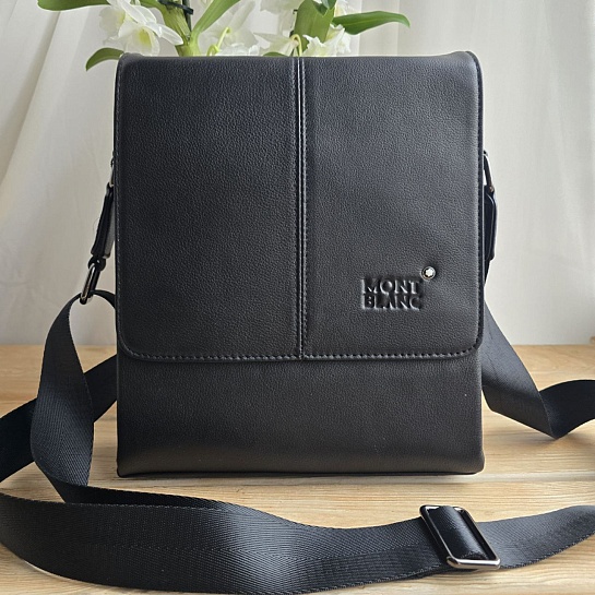 Кожаная сумка Montblanc - Black 26x22 см