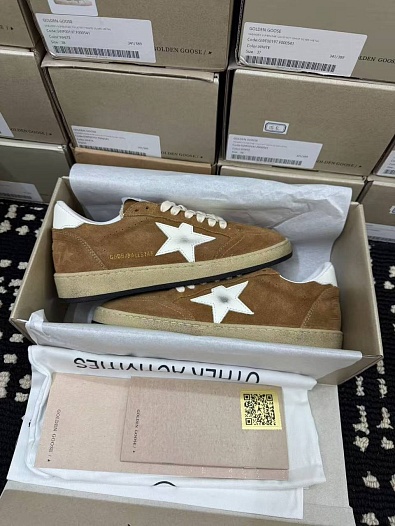 Женские кожаные кроссовки Golden Goose Super Star premium   