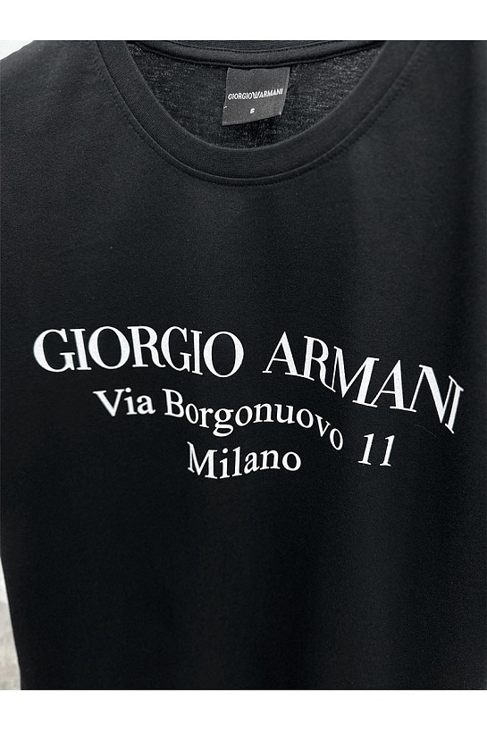 Футболка Armani Via Borgonuovo 11 Milano - Black