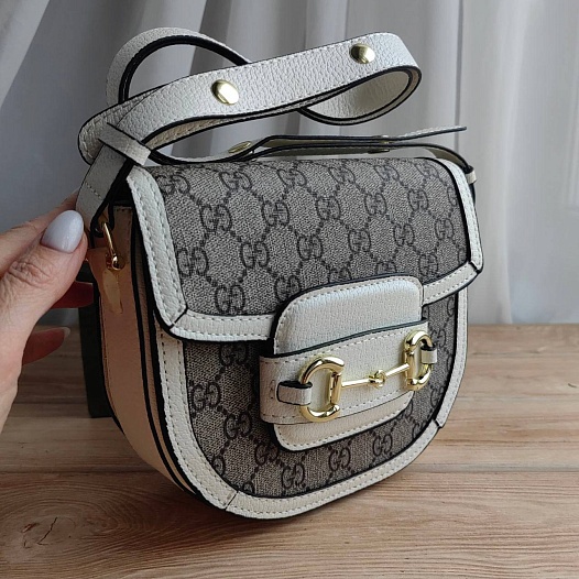 Женская сумка Gucci Horsebit 1955 mini 19x18 см   