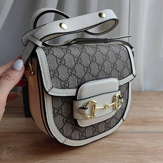 Женская сумка Gucci Horsebit 1955 mini 19x18 см