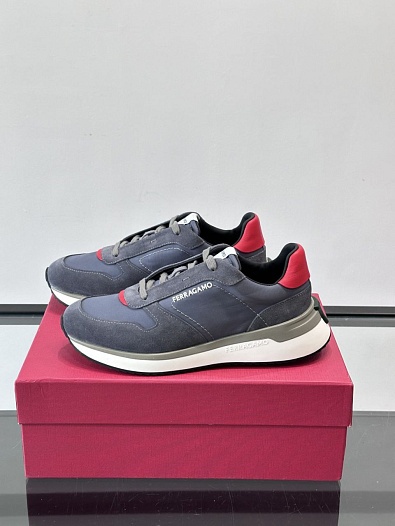 Мужские комбинированные кроссовки Salvatore Ferragamo   