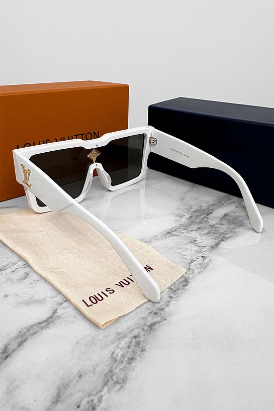 Белые солнцезащитные очки-маска Louis Vuitton