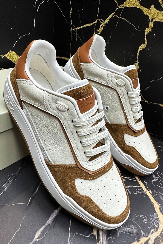 Мужские комбинированные кроссовки Brunello Cucinelli