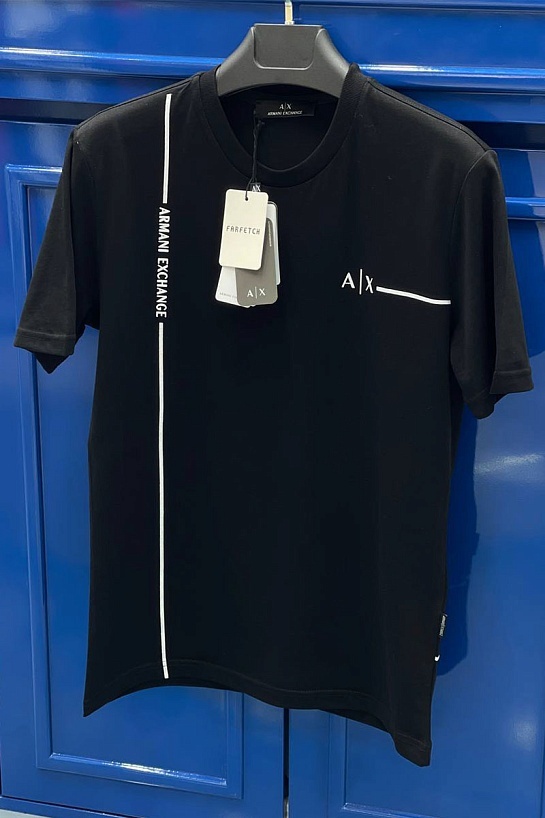 Мужская чёрная футболка Armani Exchange