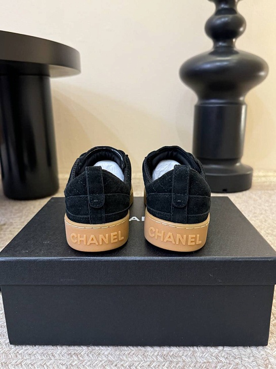 Женские замшевые кроссовки Chanel premium