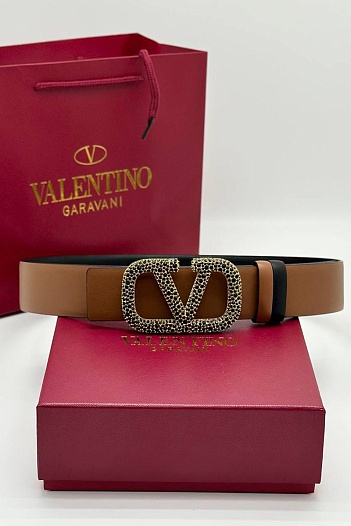 Женский двусторонний ремень Valentino (ширина 3 см, длина 80 / 85 см)   