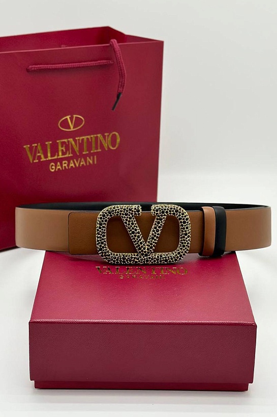 Женский двусторонний ремень Valentino (ширина 3 см, длина 80 / 85 см)