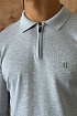 Поло с длинным рукавом Brioni zip-neck - Grey