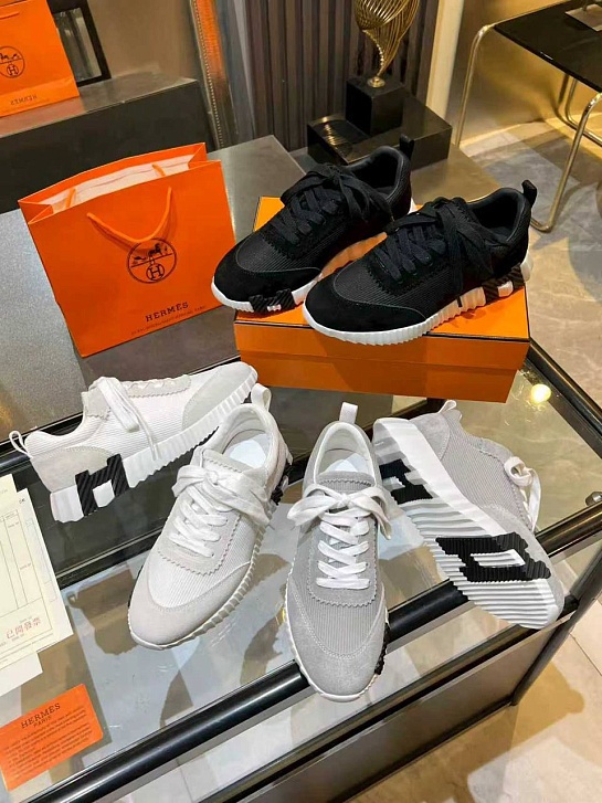 Женские комбинированные кроссовки Hermes Bouncing premium